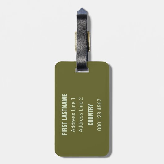 Kundenspezifischer Text Gepäckanhänger (Rückseite vertikal)