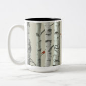 Kundenspezifischer Text geschnitzte Herzen auf Zweifarbige Tasse (Links)