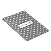 Kundenspezifischer Text-graues u. weißes Notizblock (Rechte Seite)