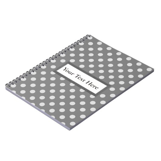 Kundenspezifischer Text-graues u. weißes Notizblock (Linke Seite)