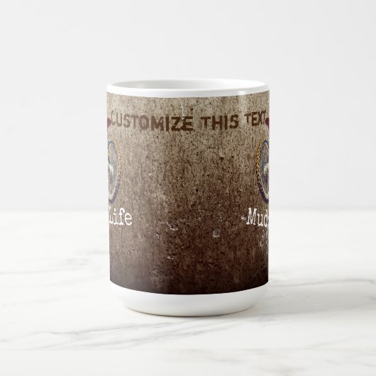 Kundenspezifischer Text-Motorrad-Männer Mudding Kaffeetasse (Mittel)