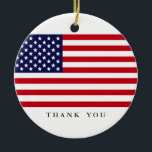 Kundenspezifischer Text-patriotische amerikanische Keramik Ornament<br><div class="desc">Feiern Sie jene Männer und Frauen des US-Militärs.</div>