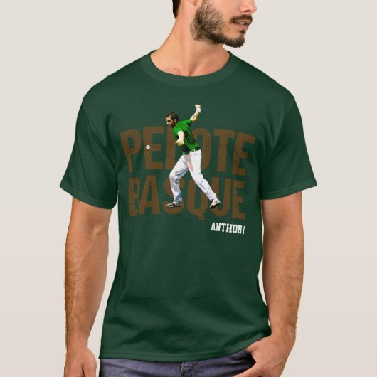Kundenspezifischer Text, Pelote Baske/Pelota Vasca T-Shirt (Vorderseite)