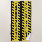 Kundenspezifischer Text "Polizei-Linie" Badetuch (Vorderseite)