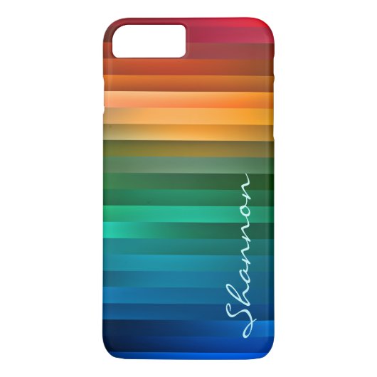 Kundenspezifischer Text-Regenbogen-Streifen iPhone Case-Mate iPhone Hülle (Rückseite)