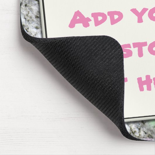 Kundenspezifischer Text-Ruf auf Girly Mousepad (Ecke)