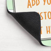 Kundenspezifischer Text-Ruf auf grünen Mousepad (Ecke)