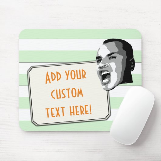 Kundenspezifischer Text-Ruf auf grünen Mousepad (Mit Mouse)