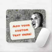 Kundenspezifischer Text-Ruf auf moosigem grauem Mousepad (Mit Mouse)