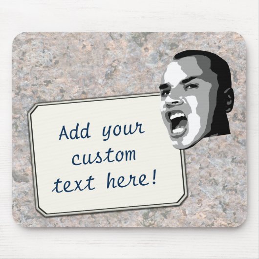 Kundenspezifischer Text-Ruf auf neutraler Mousepad (Vorne)