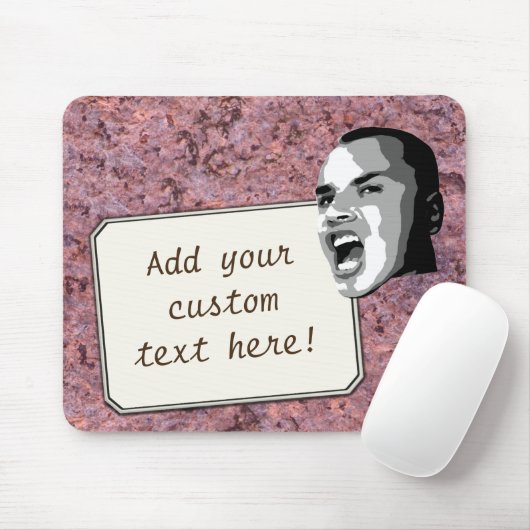 Kundenspezifischer Text-Ruf auf rosa Mousepad (Mit Mouse)