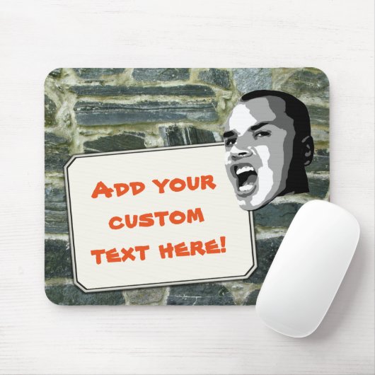 Kundenspezifischer Text-Ruf auf rustikaler Mousepad (Mit Mouse)