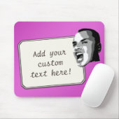 Kundenspezifischer Text-Ruf auf Steigungs-Rosa Mousepad (Mit Mouse)