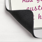 Kundenspezifischer Text-Ruf auf Steigungs-Silber Mousepad (Ecke)