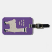 Kundenspezifischer Text u. Farbecooles Lama Gepäckanhänger (Vorderseite horizontal)