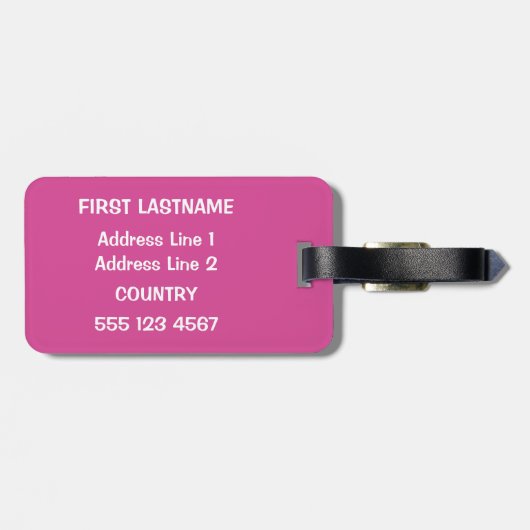 Kundenspezifischer Text- u. Gepäckanhänger (Rückseite horizontal)