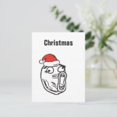 Kundenspezifischer Text WeihnachtenMemes Feiertagspostkarte (Stehend Vorderseite)