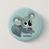 Kundenspezifischer Textknopf des niedlichen Koala Button (Vorderseite)