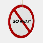 Kundenspezifischer Tür-Aufhänger - GEHEN Sie weg! Keramikornament (Rechts)