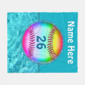 Kundenspezifischer Türkis-mehrfarbige Fleecedecke (Vorderseite (Horizontal))