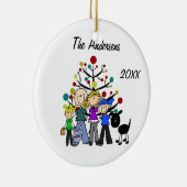 Kundenspezifischer Vater, Mama, Junge, Mädchen, Keramikornament (Rechts)