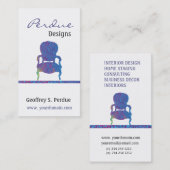 Kundenspezifischer viktorianischer Damast-Stuhl Visitenkarte (Vorne/Hinten)