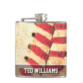 Kundenspezifischer Vintager Basebalball Flachmann (Vorderseite)