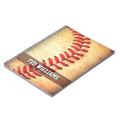 Kundenspezifischer Vintager Basebalball Notizblock (Linke Seite)