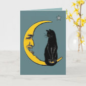 Kundenspezifischer Vintager Mond-u. schwarze Karte (Gelbe Blume)