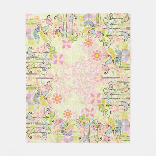 Kundenspezifischer Vogelbaby-Garten Fleecedecke (Vorderseite)