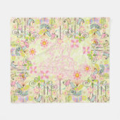 Kundenspezifischer Vogelbaby-Garten Fleecedecke (Vorderseite (Horizontal))