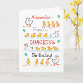 Kundenspezifischer vorderer Spaß-Entlein Quacking Karte (Gelbe Blume)