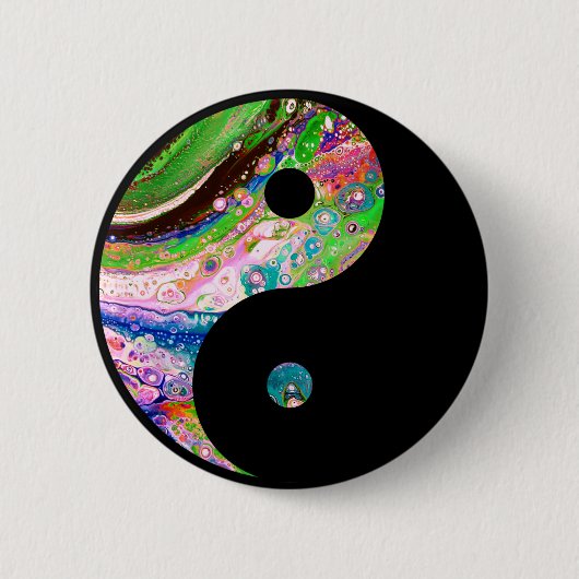 Kundenspezifischer Ying/Yang Button (Vorderseite)