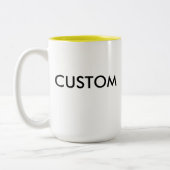 Kundenspezifischer Zwei-Ton große Tasse 15oz - (Links)