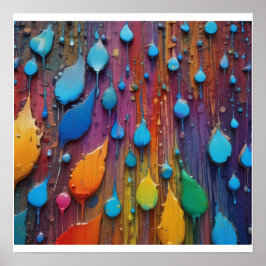 Kundenspezifisches Abstraktes Rain Wall Poster