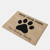 Kundenspezifisches Abwischen Ihre Tatzen-Fußmatte Fußmatte (Schrägansicht)