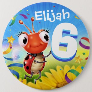 kundenspezifisches Abzeichen des Geburtstages 6yrs Button