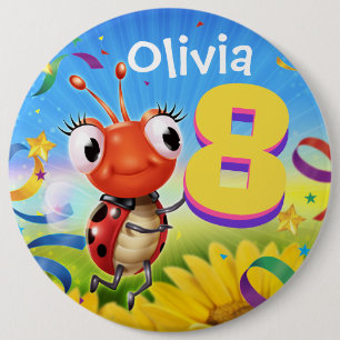 kundenspezifisches Abzeichen des Geburtstages 8yrs Button