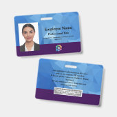 Kundenspezifisches Abzeichen mit Foto, Strichcode, Ausweis (Vorder- & Rückseite)