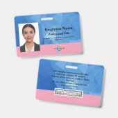 Kundenspezifisches Abzeichen mit Foto, Strichcode, Ausweis (Vorder- & Rückseite)