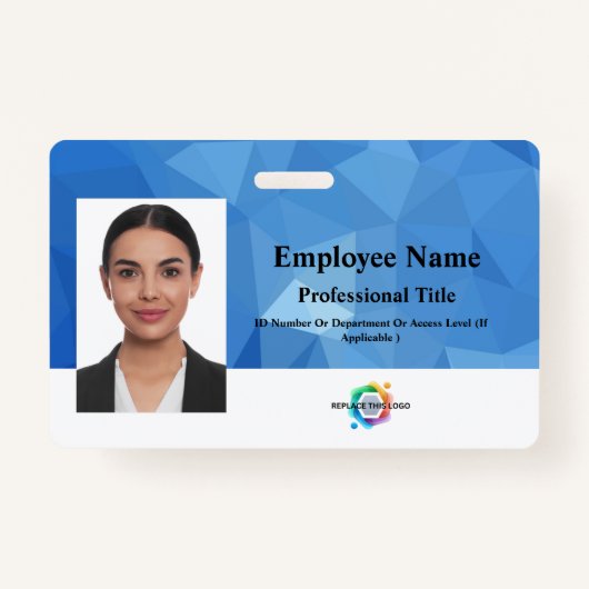 Kundenspezifisches Abzeichen mit Foto, Strichcode, Ausweis (Vorderseite)