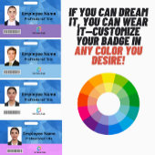 Kundenspezifisches Abzeichen mit Foto, Strichcode, Ausweis