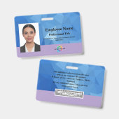 Kundenspezifisches Abzeichen mit Foto, Strichcode, Ausweis (Vorder- & Rückseite)