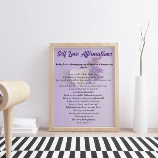 Kundenspezifisches Affirmations-Poster für die Lie Poster