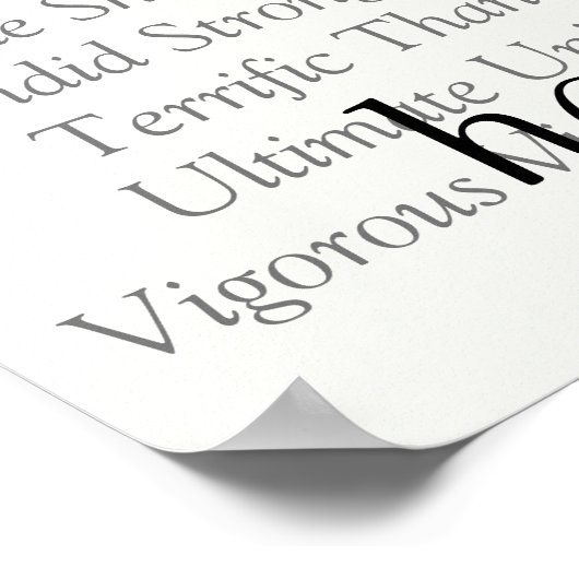 Kundenspezifisches Affirmative Poster (Ecke)