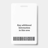 Kundenspezifisches Angestellt-Abzeichen - Ausweis (Rückseite)