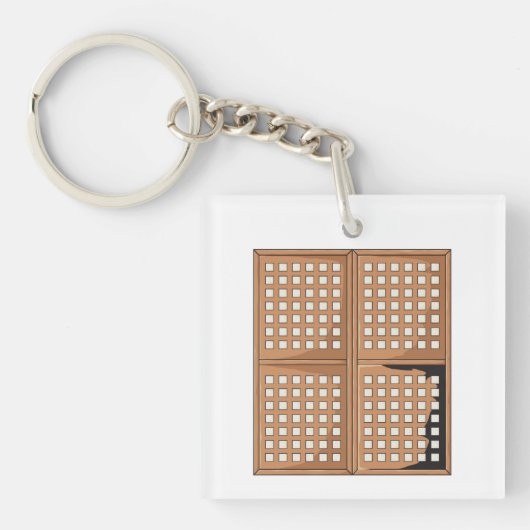 Kundenspezifisches antikes Capiz Muschel-Fenster Schlüsselanhänger (Vorderseite)