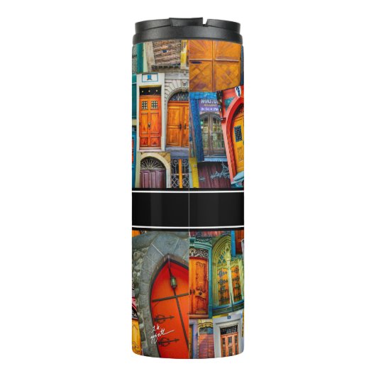 Kundenspezifisches antikes vordere Tür-neues Thermosbecher (Rückseite)