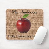 Kundenspezifisches Apple u. Jutefaser-Lehrer Mousepad (Mit Mouse)
