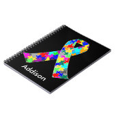 Kundenspezifisches Autismus-Bewusstseins-Band Notizblock (Linke Seite)